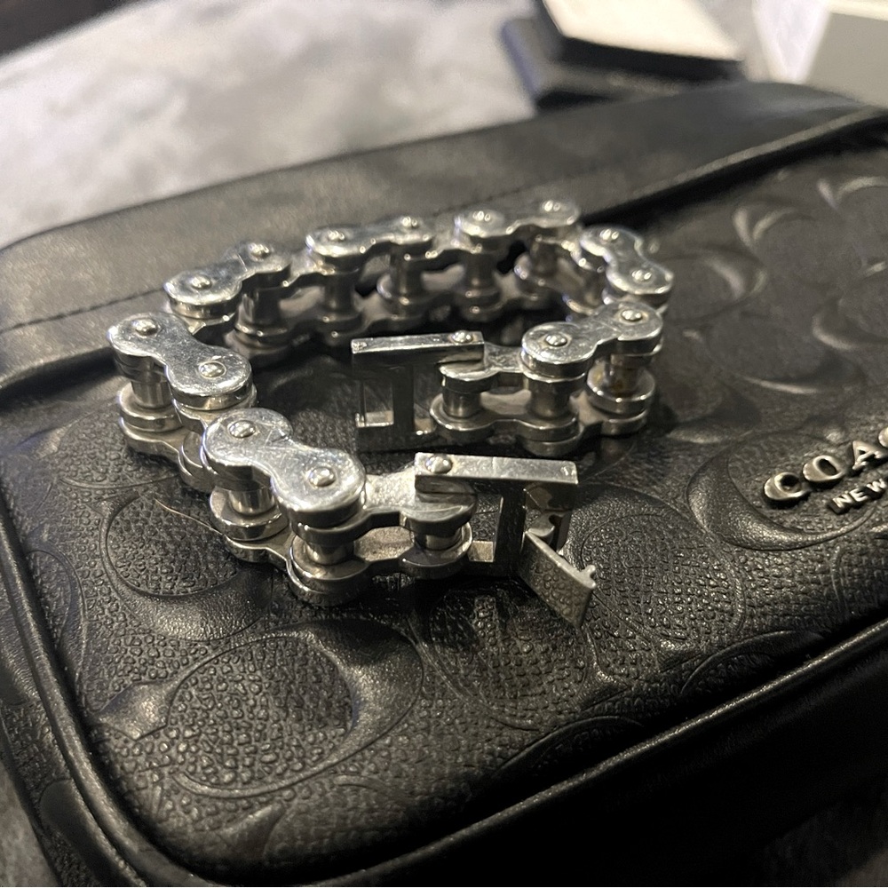 Men’s Silver Bike Chain Bracelet